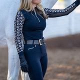 American Equus HoofBeats Long Sleeve Sun Shirt - Black