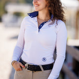 Essex Classics Beautiful Bits Ladies Talent Yarn Wrap Collar Long Sleeve Show Shirt