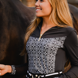The Novella Black + White Stripe Snaffle Belt