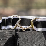 The Novella Black + White Stripe Snaffle Belt