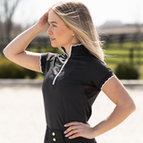 Novella Equestrian The Barn Shirt (Short Sleeve Navy)