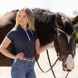 Novella Equestrian The Barn Shirt (Short Sleeve Navy)