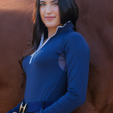 Novella Equestrian The Barn Shirt (Long Sleeve Navy)