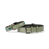 Halter Ego Sea Glass Leather Dog Collar
