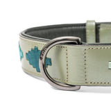 Halter Ego Sea Glass Leather Dog Collar