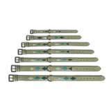 Halter Ego Sea Glass Leather Dog Collar