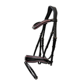 Halter Ego The Ellie Black Patent Leather Snaffle Bridle With Removable Flash