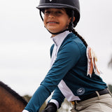 Essex Classics Girls "Luna II" Teal with Cozy Crew Long Sleeve Performance Show Shirt