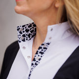 Essex Classics Ladies "Luna II" Black with Cows Long Sleeve Performance Show Shirt