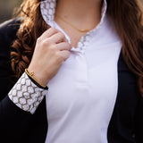 Essex Classics Ladies "Luna II" Black with Braided Reins & Bits Long Sleeve Performance Show Shirt