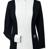 Essex Classics Ladies "Luna II" Black with Braided Reins & Bits Long Sleeve Performance Show Shirt