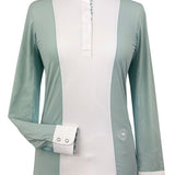 Essex Classics Ladies "Luna II" Seafoam with Palm Trees Long Sleeve Performance Show Shirt