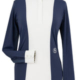 Essex Classics Ladies "Luna II" Marine Blue with Royal Hack Long Sleeve Performance Show Shirt