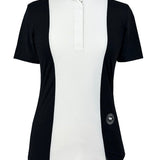 Essex Classics Ladies "Luna II" Black with Braided Reins & Bits Short Sleeve Performance Show Shirt