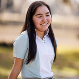 Essex Classics Ladies "Luna II" Seafoam with Hunter Derby Short Sleeve Performance Show Shirt