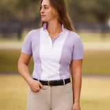 Essex Classics Ladies "Luna II" Lavender with Daisy Delight Short Sleeve Performance Show Shirt