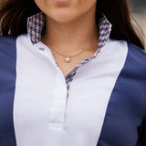 Essex Classics Ladies "Luna II" Marine Blue with Lone Star Short Sleeve Performance Show Shirt