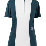 Essex Classics Ladies "Luna II" Teal Self-Trim Short Sleeve Performance Show Shirt