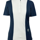 Essex Classics Girls "Luna II" Marine Blue with Blue Ribbon Winner Short Sleeve Performance Show Shirt