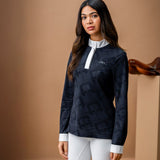 AA Alessandro Albanese Women's Alcina Long Sleeve Show Shirt - Charcoal - Alessandro Albanese - Equiluxe Tack