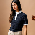 AA Alessandro Albanese Women's Alcina Short Sleeve Show Shirt - Charcoal - Alessandro Albanese - Equiluxe Tack