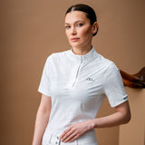 AA Alessandro Albanese Women's Elena Short Sleeve Show Shirt - White - Alessandro Albanese - Equiluxe Tack