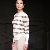 Hannah Childs Adi Running Horses Crew Neck Sweater Tee