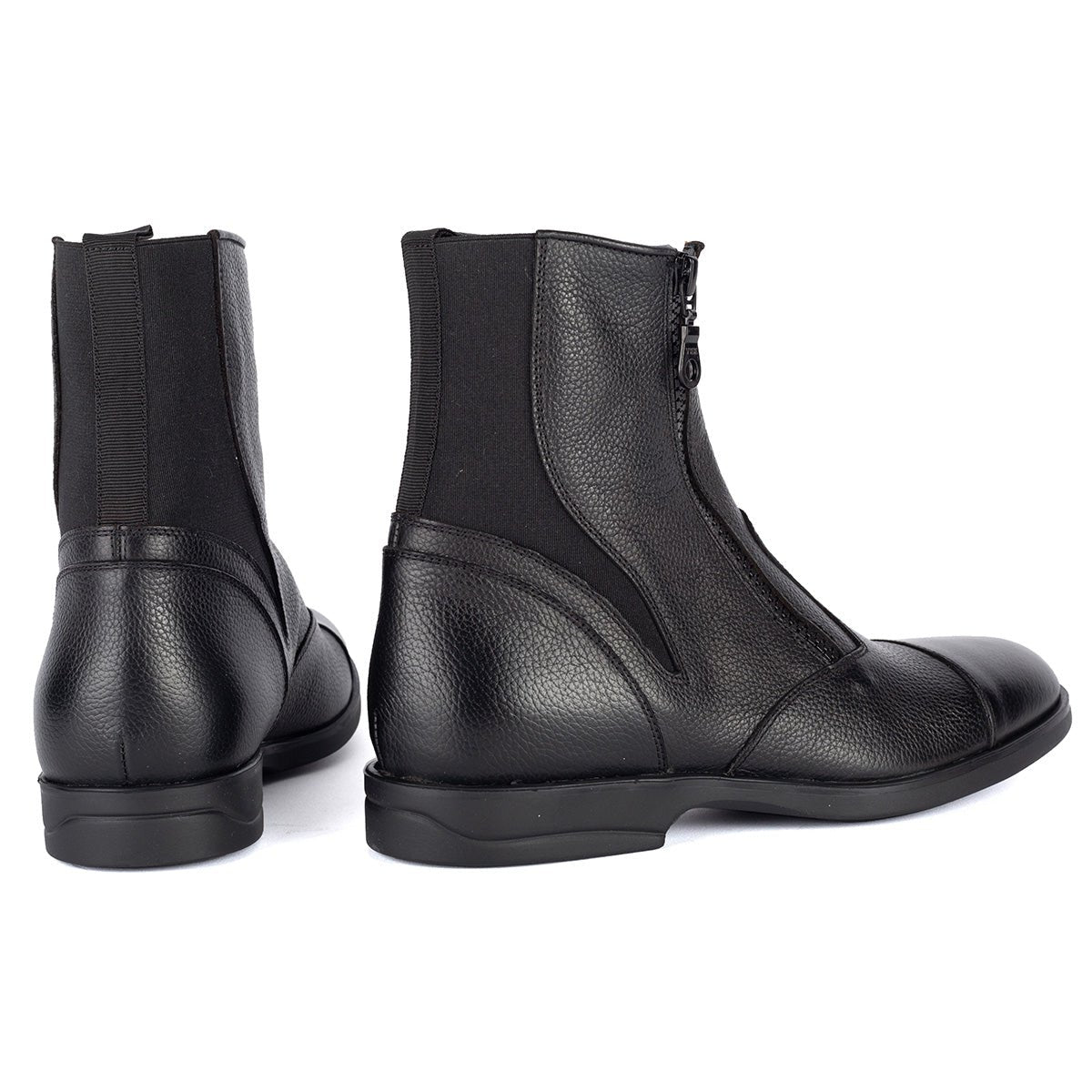 Alberto Fasciani Pegaso Black Short Paddock Boots in Black Calf Leather - Alberto Fasciani - Equiluxe Tack