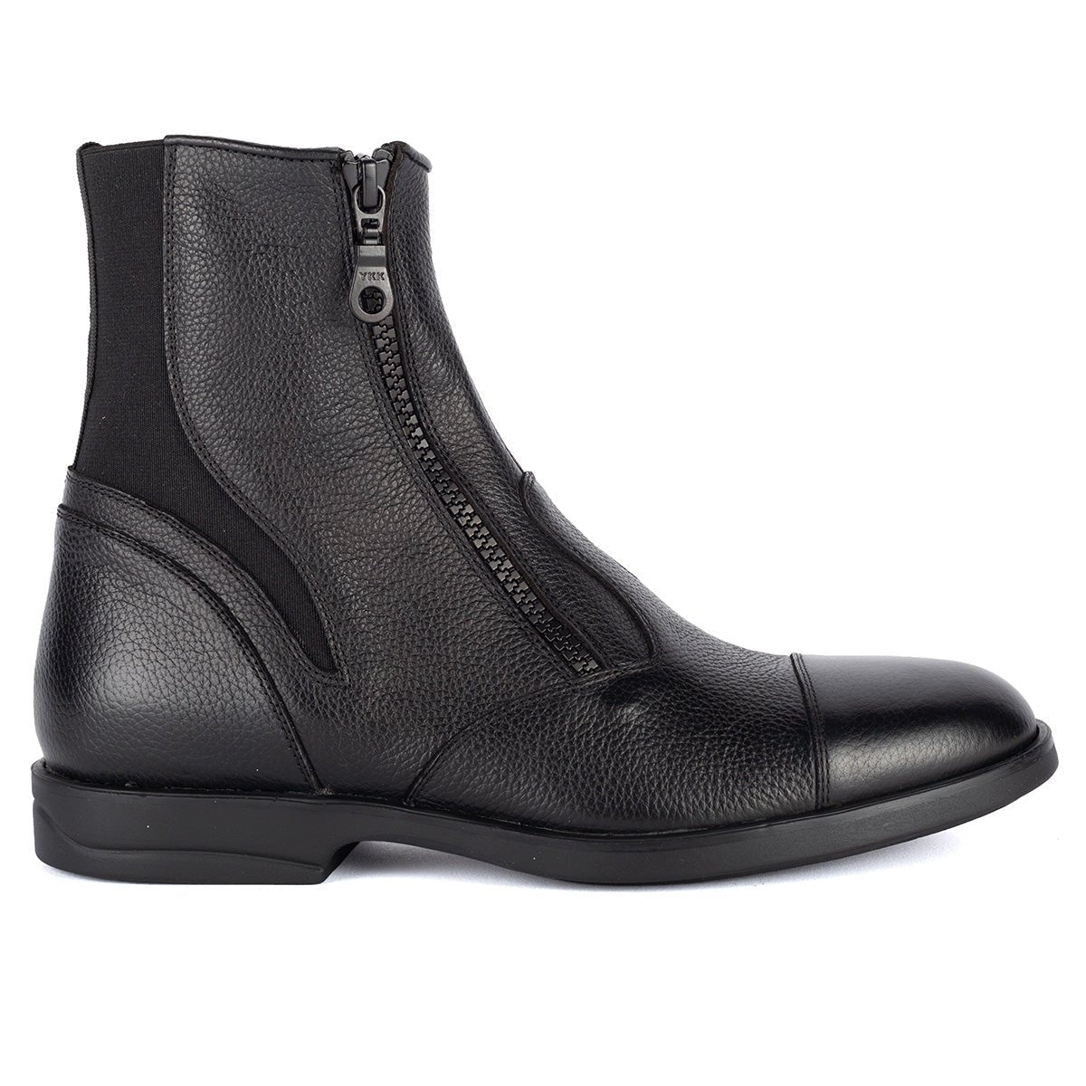 Alberto Fasciani Pegaso Black Short Paddock Boots in Black Calf Leather - Alberto Fasciani - Equiluxe Tack
