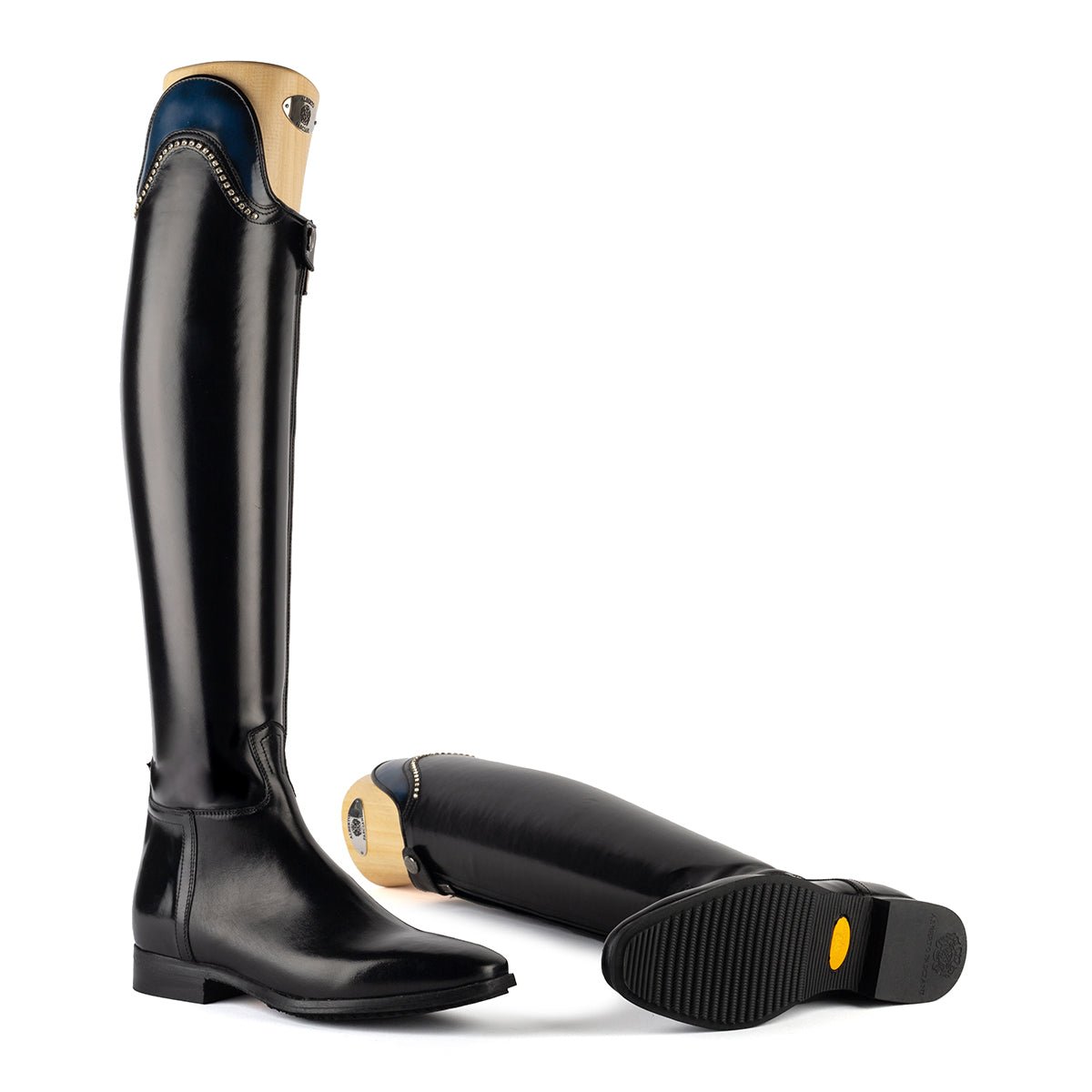 Alberto Fasciani VIENNA DRESSAGE Standard Riding Boot with Navy Top (Sizes 40 - 45) - Alberto Fasciani - Equiluxe Tack