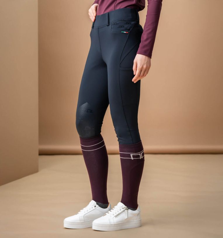 Alessandro Albanese Fina Knee Grip Brushed Hybrid Breech - Alessandro Albanese - Equiluxe Tack