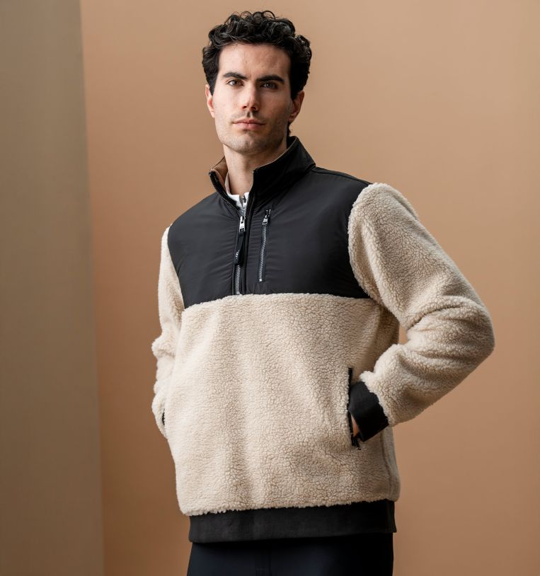 Alessandro Albanese Lorenzo Mens Half Zip Borg Fleece - Alessandro Albanese - Equiluxe Tack