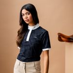 Alessandro Albanese Women's Alcina Short Sleeve Show Shirt - Charcoal - Alessandro Albanese - Equiluxe Tack