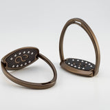 American Equus "Elite" English Stirrups Bronze Chrome - American Equus - Equiluxe Tack