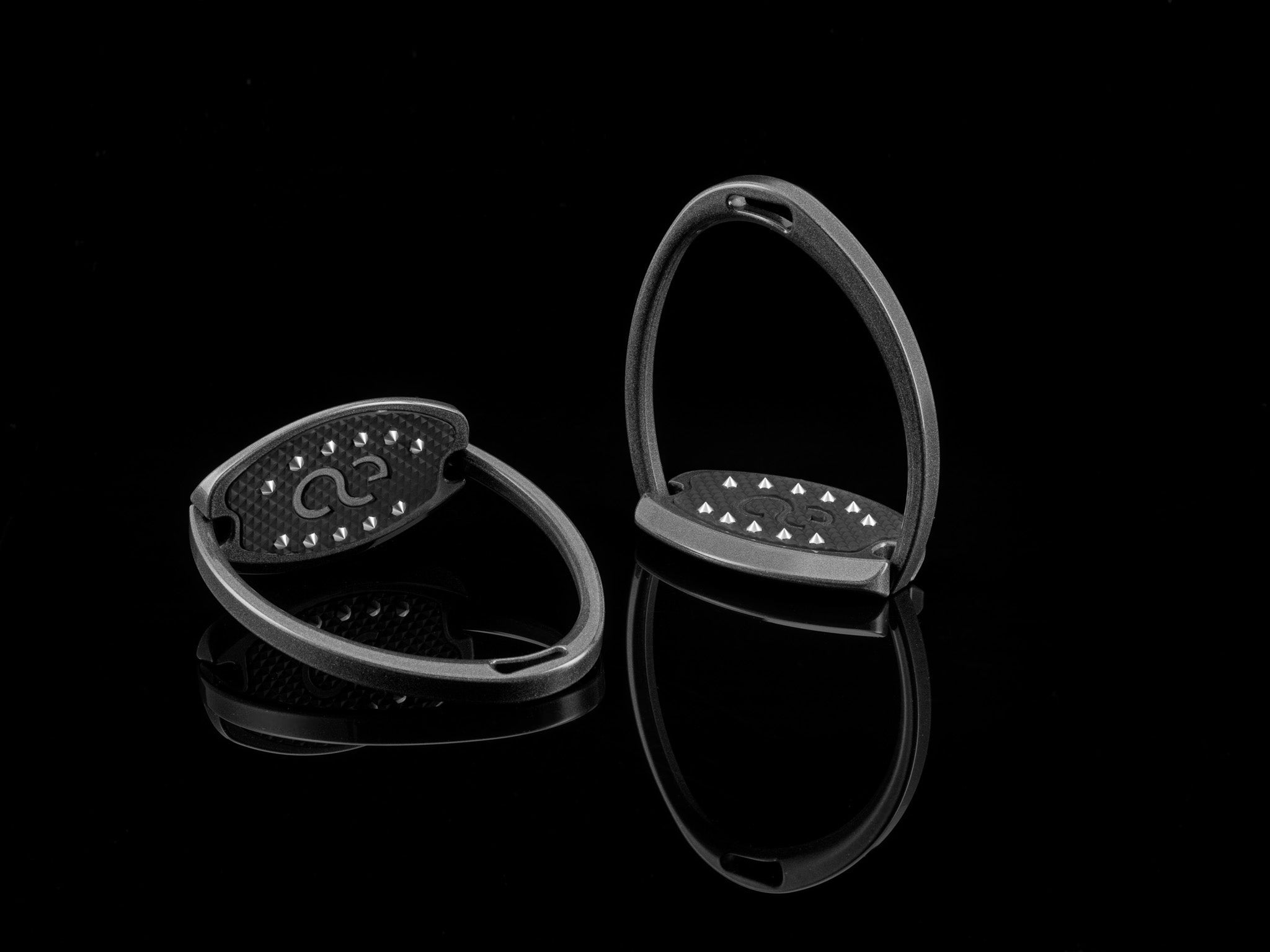 American Equus "Elite" English Stirrups Holographic Black - American Equus - Equiluxe Tack