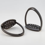 American Equus "Elite" English Stirrups Holographic Black - American Equus - Equiluxe Tack