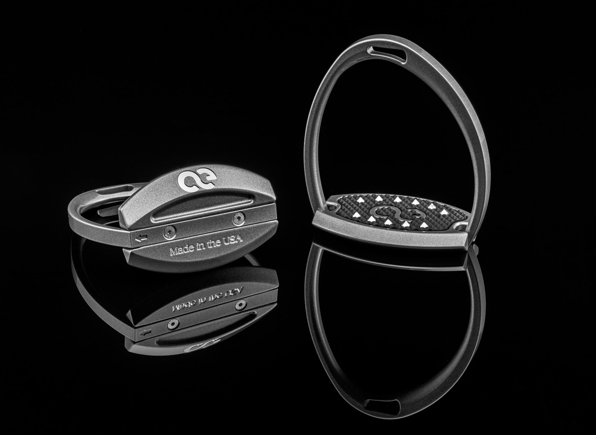 American Equus "Elite" English Stirrups Illusion Gray - American Equus - Equiluxe Tack