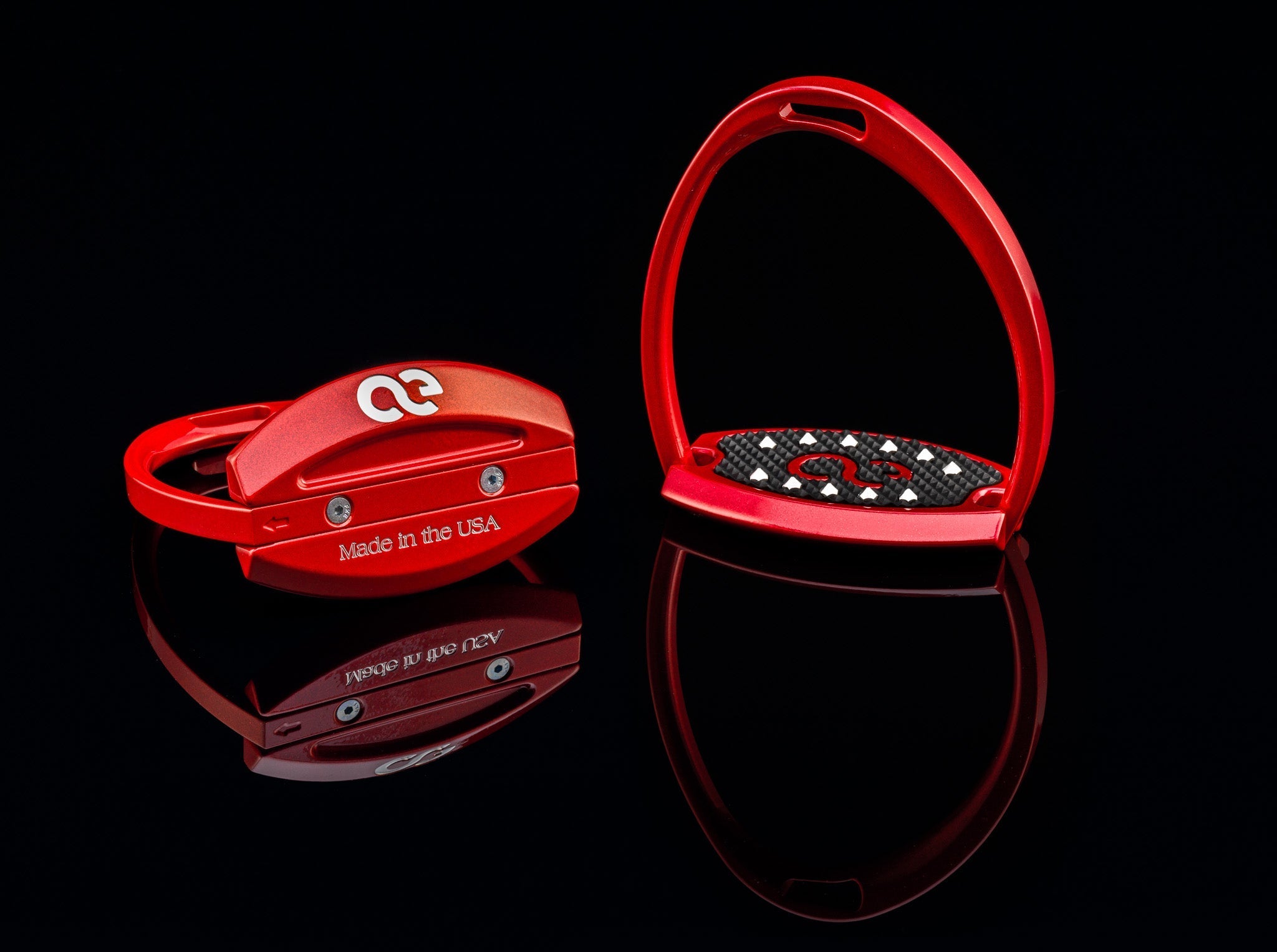 American Equus "Elite" English Stirrups Illusion Red - American Equus - Equiluxe Tack
