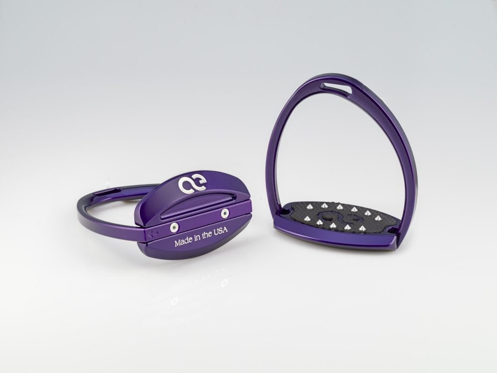 American Equus "Elite" English Stirrups Lamborghini Purple - American Equus - Equiluxe Tack