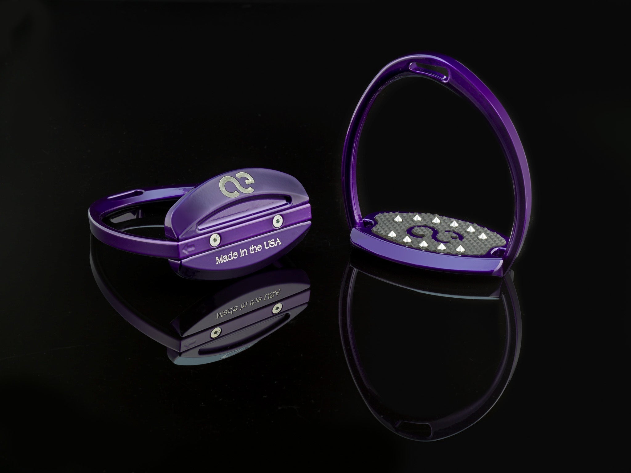 American Equus "Elite" English Stirrups Lamborghini Purple - American Equus - Equiluxe Tack