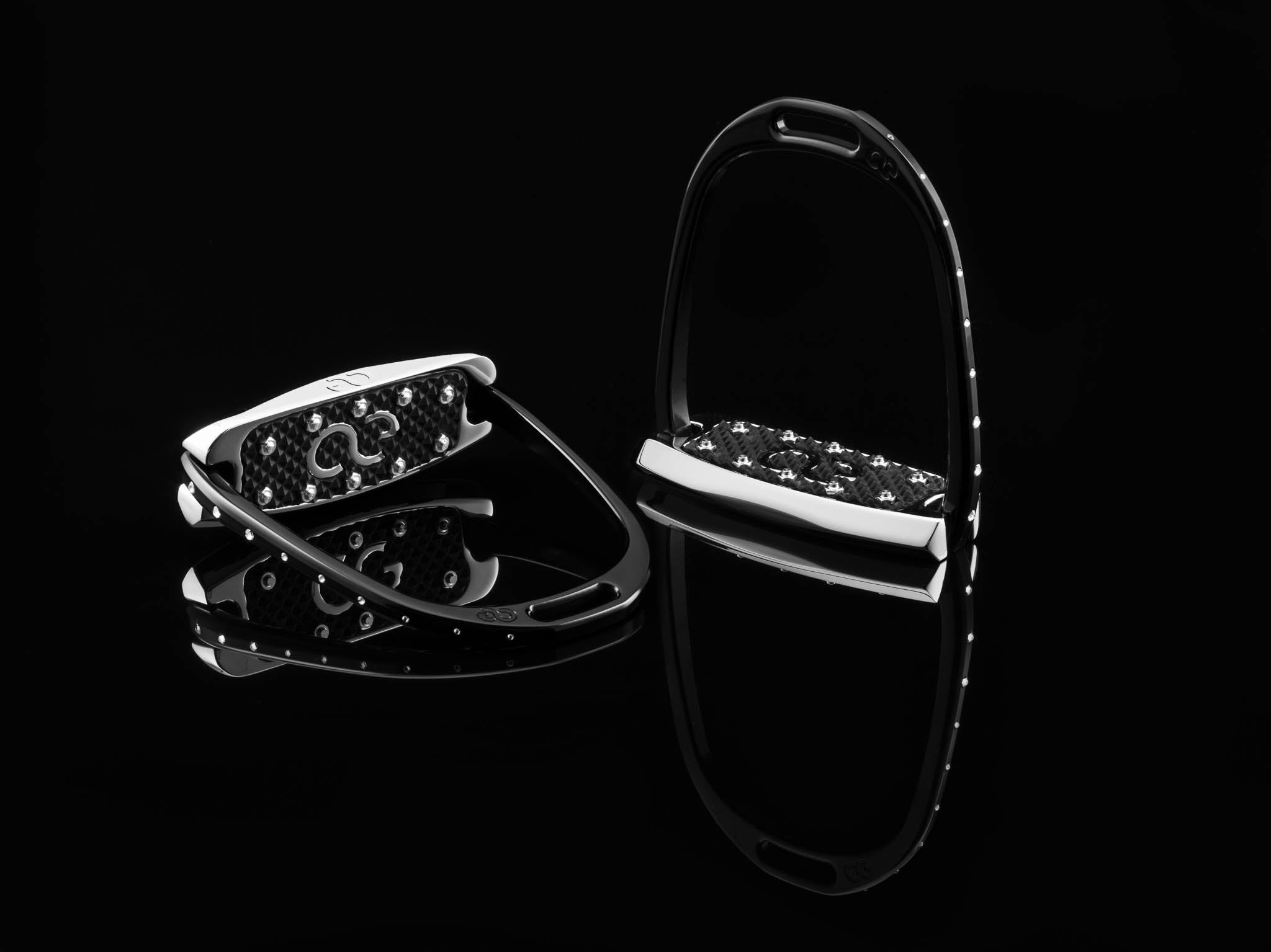 American Equus English Hunter EQ Fillis Stirrups - Crystal Waterfall Edition - Equiluxe Tack