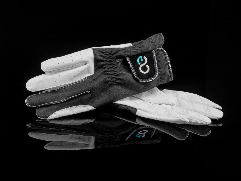 American Equus Half and Half Equestrian Riding Gloves - American Equus - Equiluxe Tack