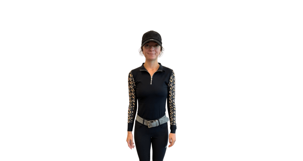 American Equus HoofBeats Long Sleeve Sun Shirt - Black - Equiluxe Tack