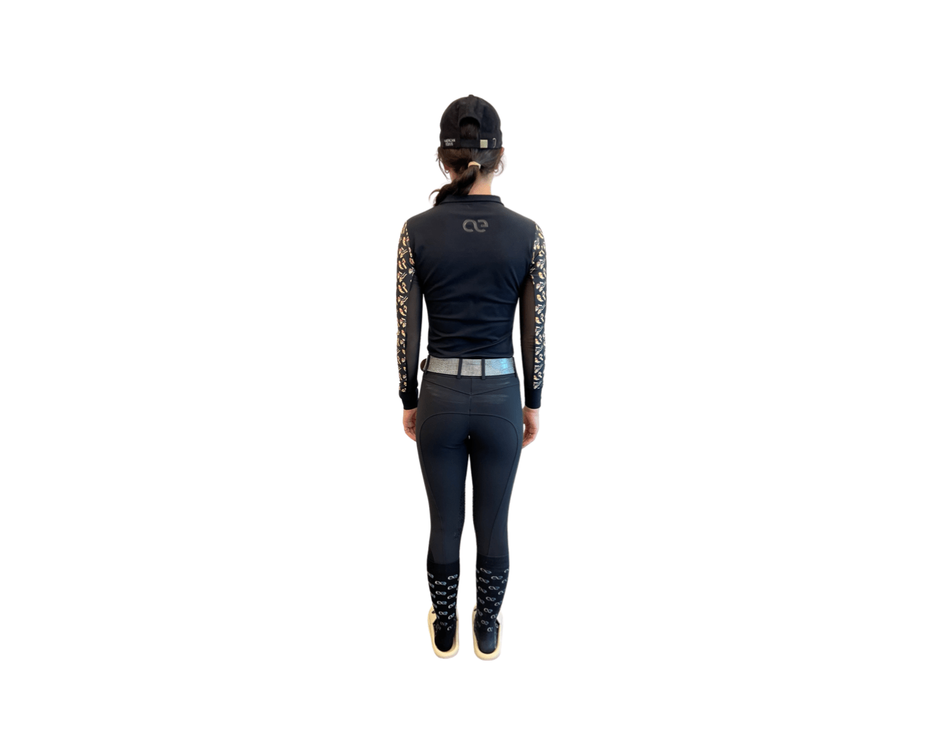American Equus HoofBeats Long Sleeve Sun Shirt - Black - Equiluxe Tack