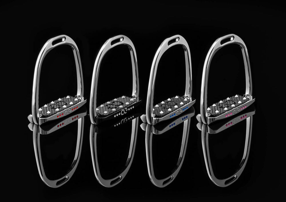 American Equus Limited Edition English Hunter EQ Slim Fillis 7 Crystal Stirrups - Equiluxe Tack