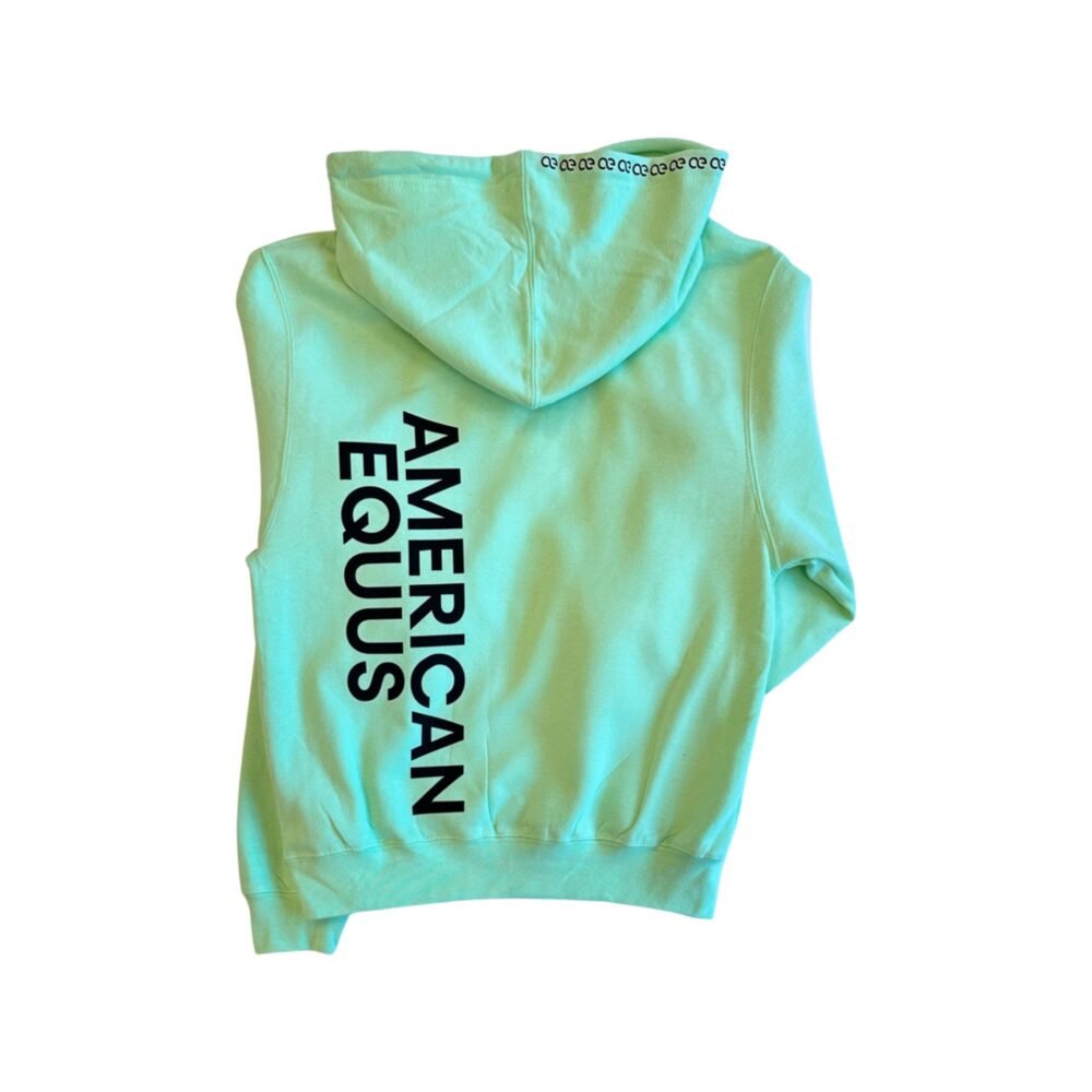 American Equus Puffy Signature Fleece Hoodie Minty Green - Equiluxe Tack