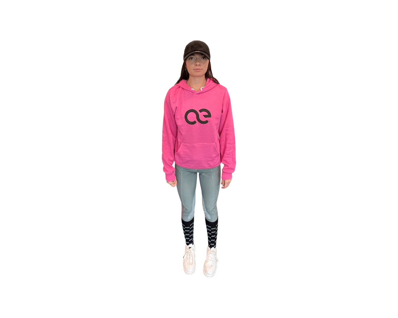 American Equus Puffy Signature Fleece Hoodie Pink - Equiluxe Tack