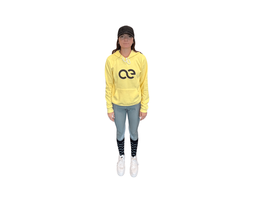 American Equus Puffy Signature Fleece Hoodie Yellow - Equiluxe Tack