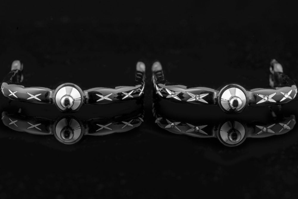 American Equus Quik-X Slim Interchangeable English Spurs - Crystal X's Edition - Equiluxe Tack