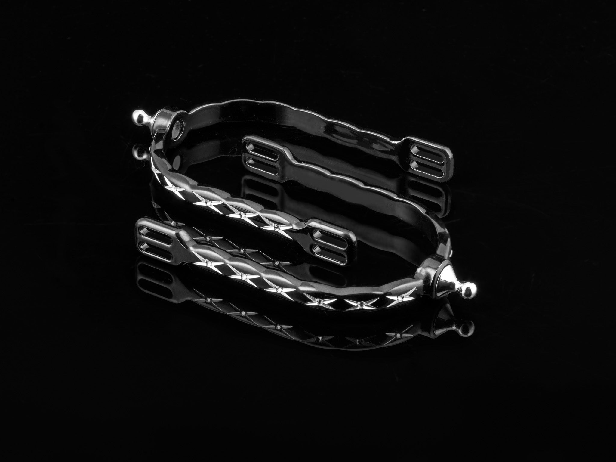 American Equus Quik-X Slim Interchangeable English Spurs - Crystal X's Edition - Equiluxe Tack